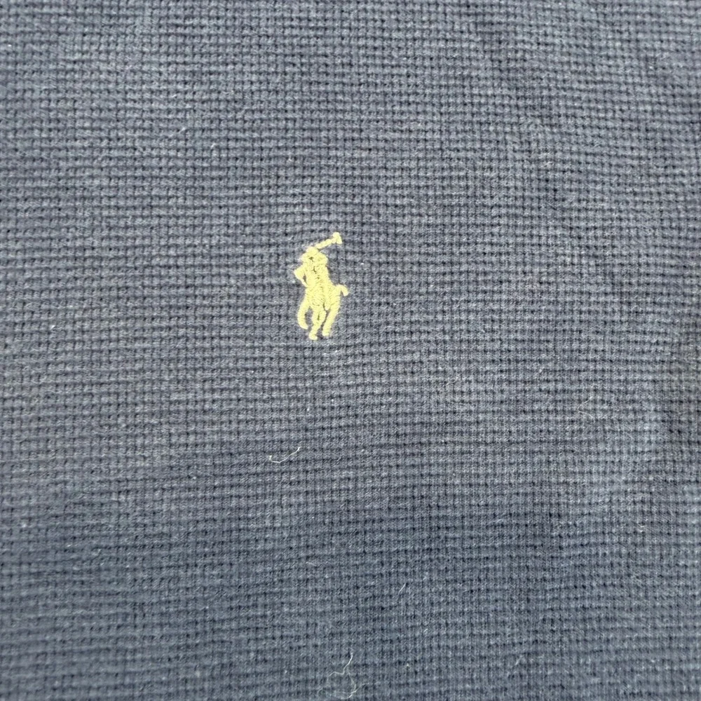 Polo Ralph Lauren Thermal Shirt Mens XL Navy Blue Waffle Knit Long Sleeve Pony